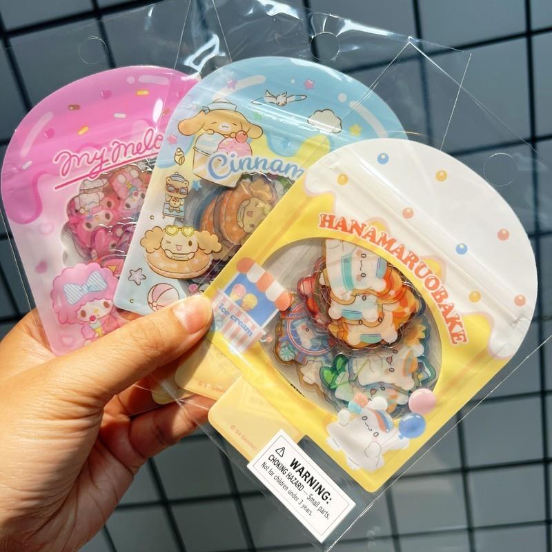 可爱卡通美乐蒂库洛米大耳狗夏季冰棒雪糕造型透明贴纸包pvc贴画