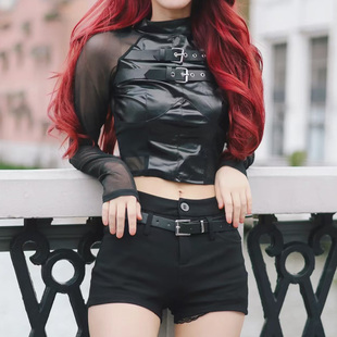 gogo演出服女上衣演唱会甜辣heels性感跳舞热裤又酷又飒的套装