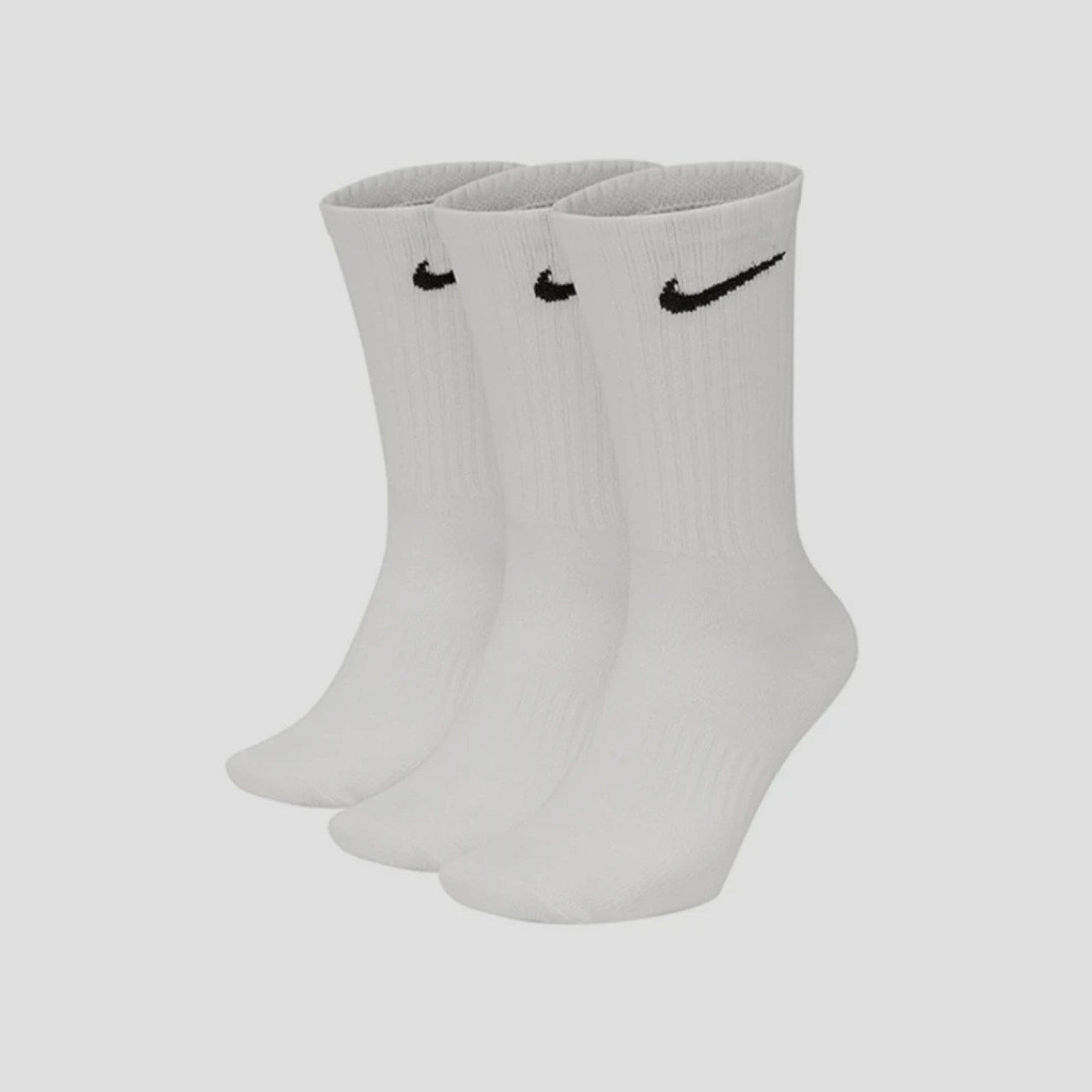 Nike logo运动高帮袜训练健身中筒袜透气跑步通用 男女同款 3件装