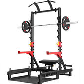 韦步健身房举重机商用深蹲卧推架一体多功能臀冲器械臀部臀桥训练