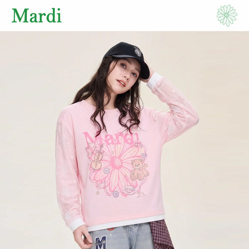 Mardi小雏菊长袖T恤女款百搭