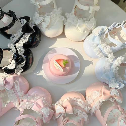 小艾咪甜妹蕾丝蝴蝶结Lolita鞋