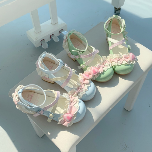 现货【草莓限定2.0】原创玛丽珍鞋呲甜可爱少女lolita鞋