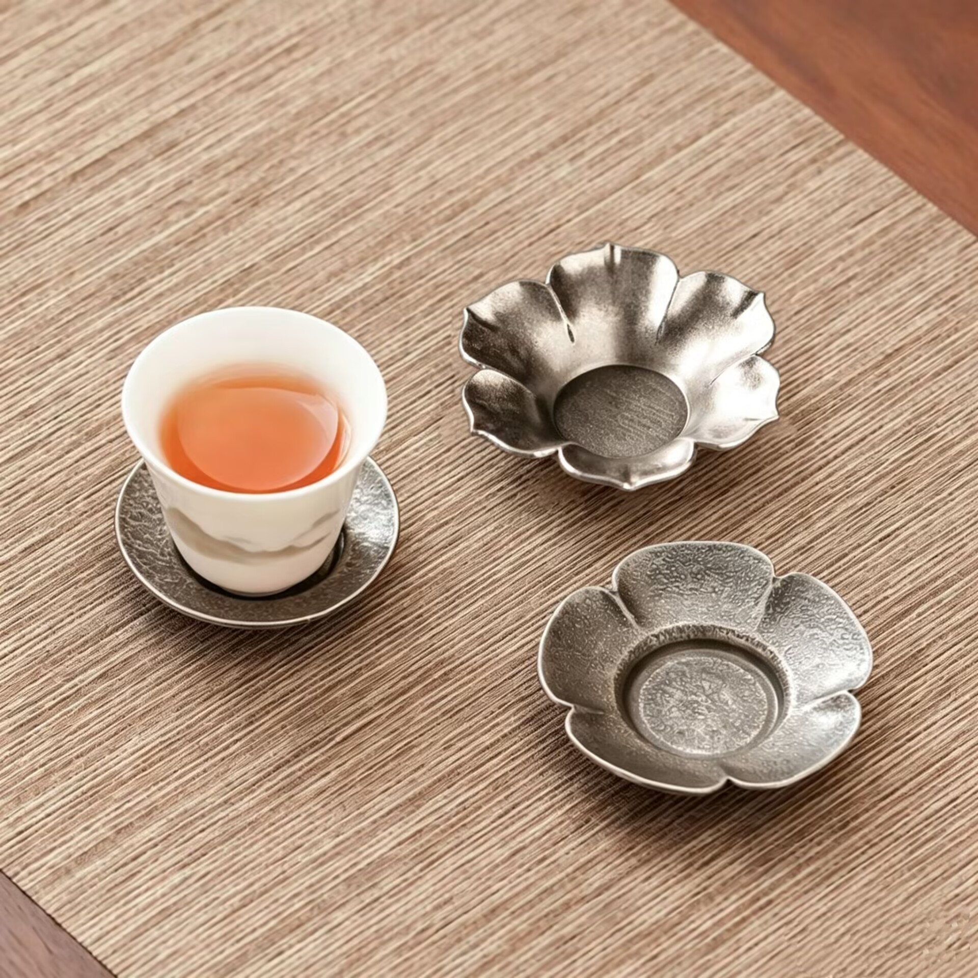 仿古银杯垫茶桌防滑功夫茶具茶托图片