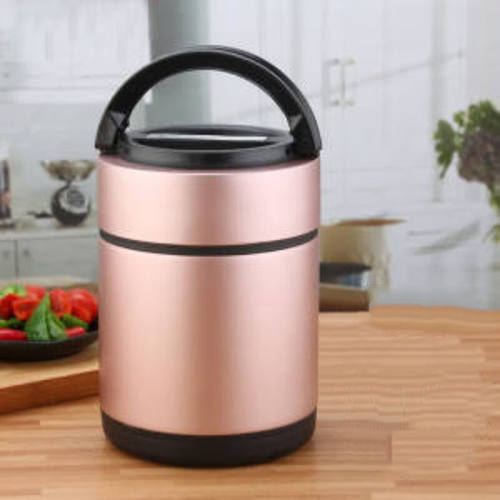 柳垦304特厚真空保温饭盒不锈钢三层大容量学生上班族便当盒汤桶1