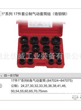GENIUS天赋工具公制气动套筒组（铬钼钢17件套）IS-817M