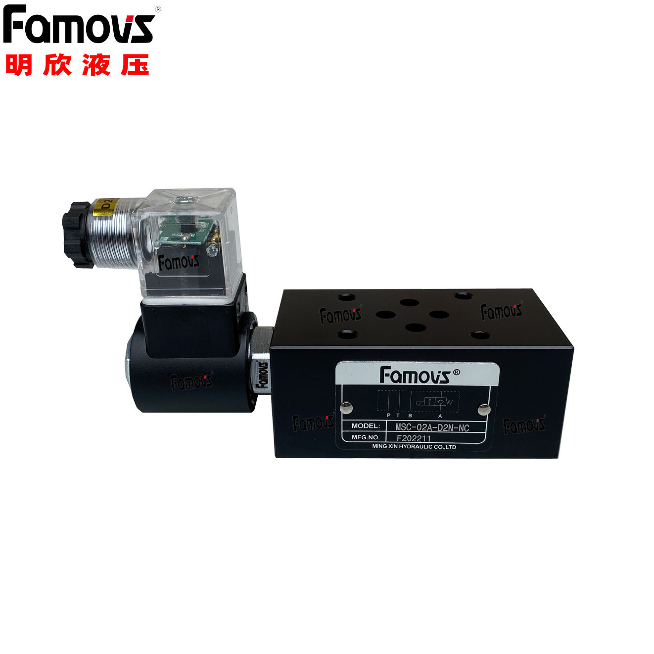 MSCC-02W-D24-20供应台湾FAMOVS叠加式电控双向单向阀MSCC-02W-D2