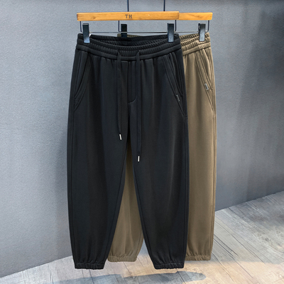 莫代尔束脚运动裤美式休闲长裤潮