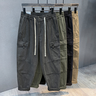 春秋宽松锥形直筒休闲长裤 高密酵洗复古潮牌工装 2026新款 男士 子 裤