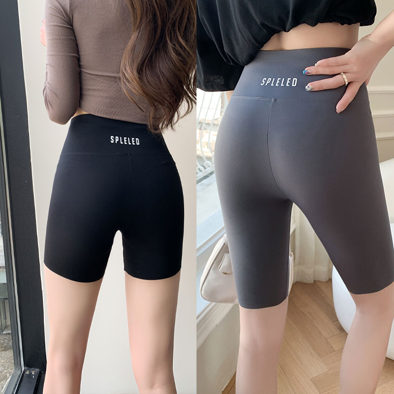SPLELED鲨鱼裤女外穿裤夏薄款骑行瑜伽打底裤