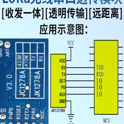 集正S/JCJC1278A透1278A无LoRa扩频模块组串口传433/47X0线M低功