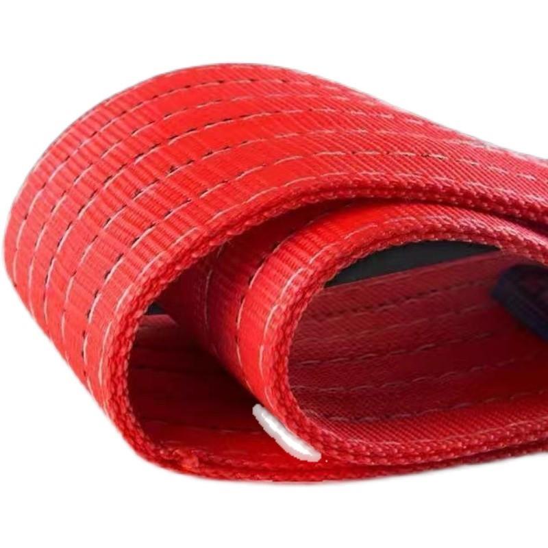 国标彩色扁平吊装带工业起重吊带行车吊车涤纶拖车绳吊装绳2/3/5T