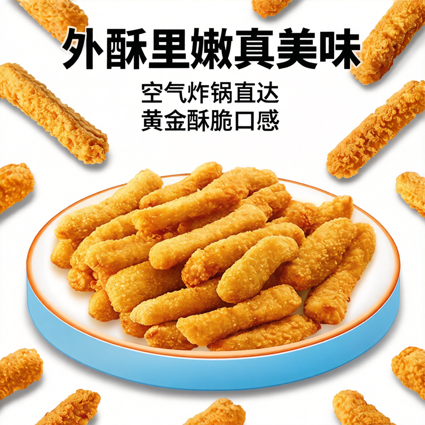 大成无骨香嫩鸡柳500g冷冻半成品油炸家庭小吃空气炸锅食材炸鸡柳