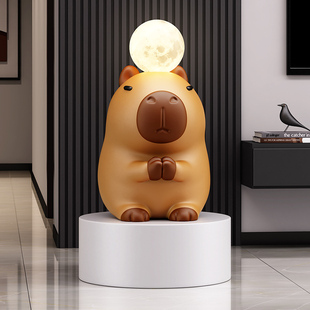 卡皮巴拉电视柜台面摆件客厅玄关卧室装饰品事事如意高档手工礼物