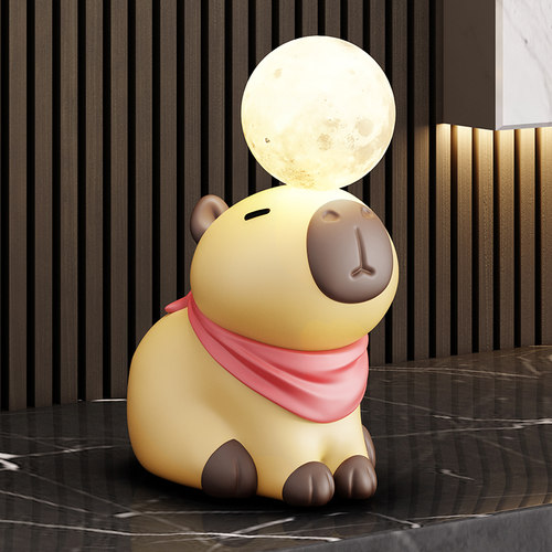 佛系卡皮巴拉大型摆件家居装饰品落地客厅酒柜电视柜搬家礼物高档