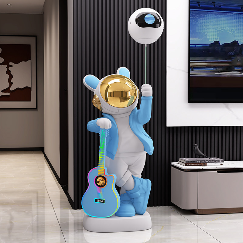 现代简约宇航员太空人造型落地摆件客厅轻奢装饰品星空投影音响,家居饰品,落地摆件,淘宝优惠券,粉丝福利购,淘宝优惠卷
