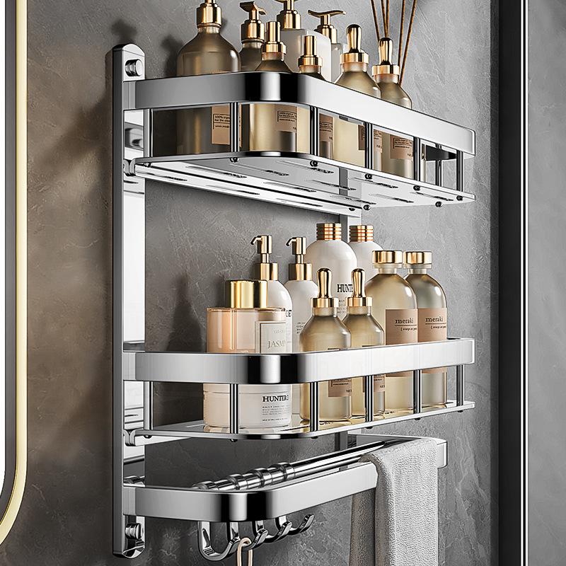 304不锈钢置物架卫生间壁挂式毛