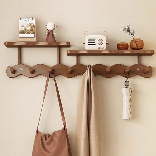 竹欧式玄关挂衣架墙上壁挂衣帽架