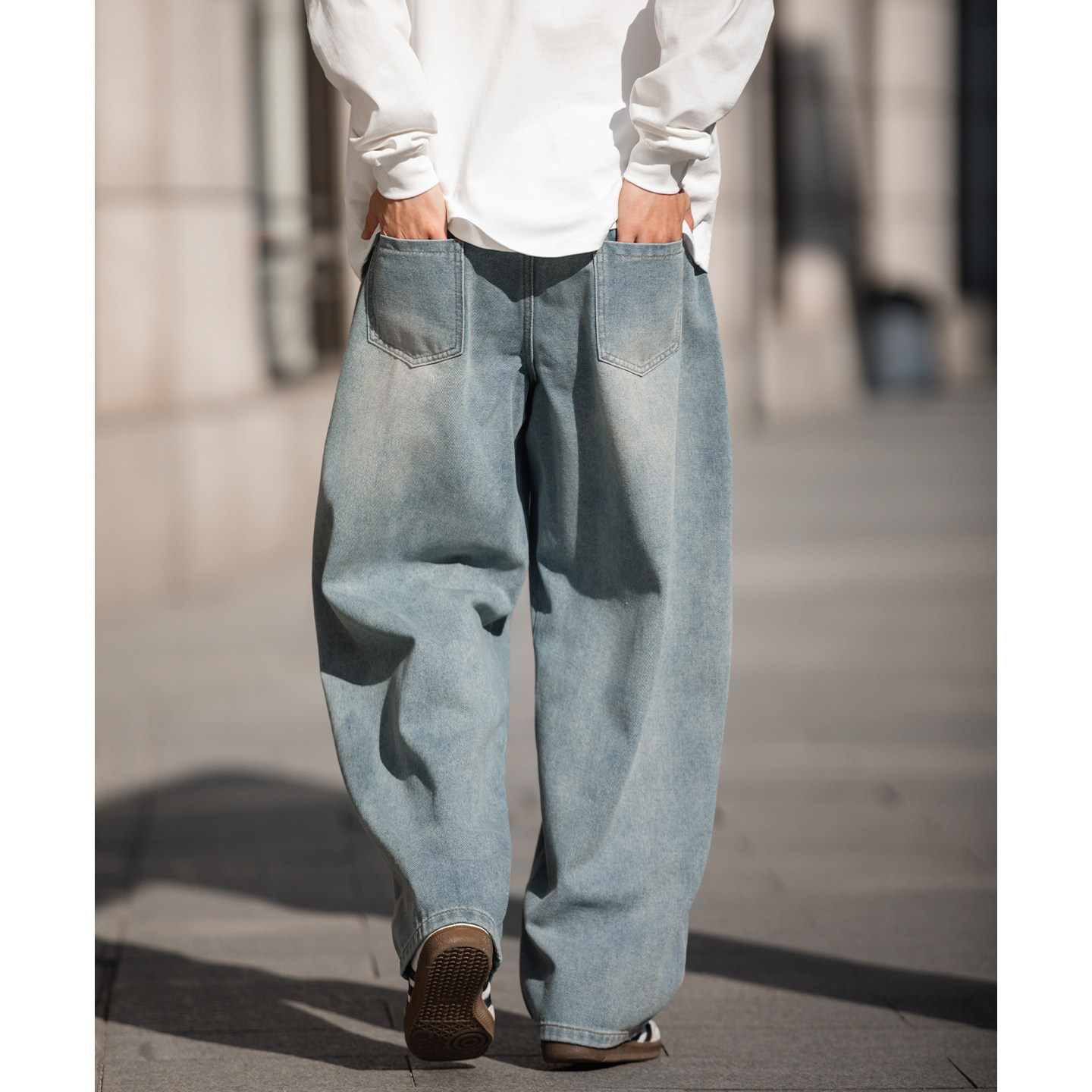 OFF-UP潮牌休闲裤美式复古工装裤男装宽松直筒裤通勤日常百搭垂感,男装,休闲裤,淘宝优惠券,粉丝福利购,淘宝优惠卷