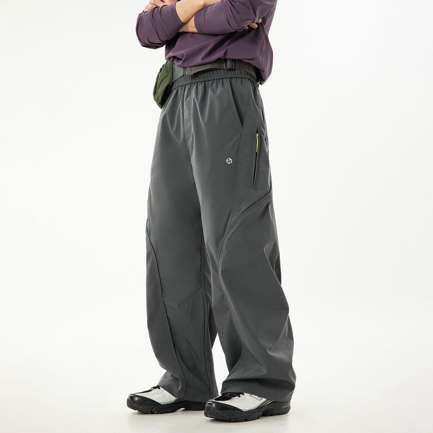 OFF-UP 2026新款潮牌拼接休闲裤宽松直筒裤通勤日常百搭冲锋裤,男装,休闲裤,淘宝优惠券,粉丝福利购,淘宝优惠卷