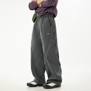 通勤日常百搭冲锋裤 2026新款 宽松直筒裤 潮牌拼接休闲裤 OFF