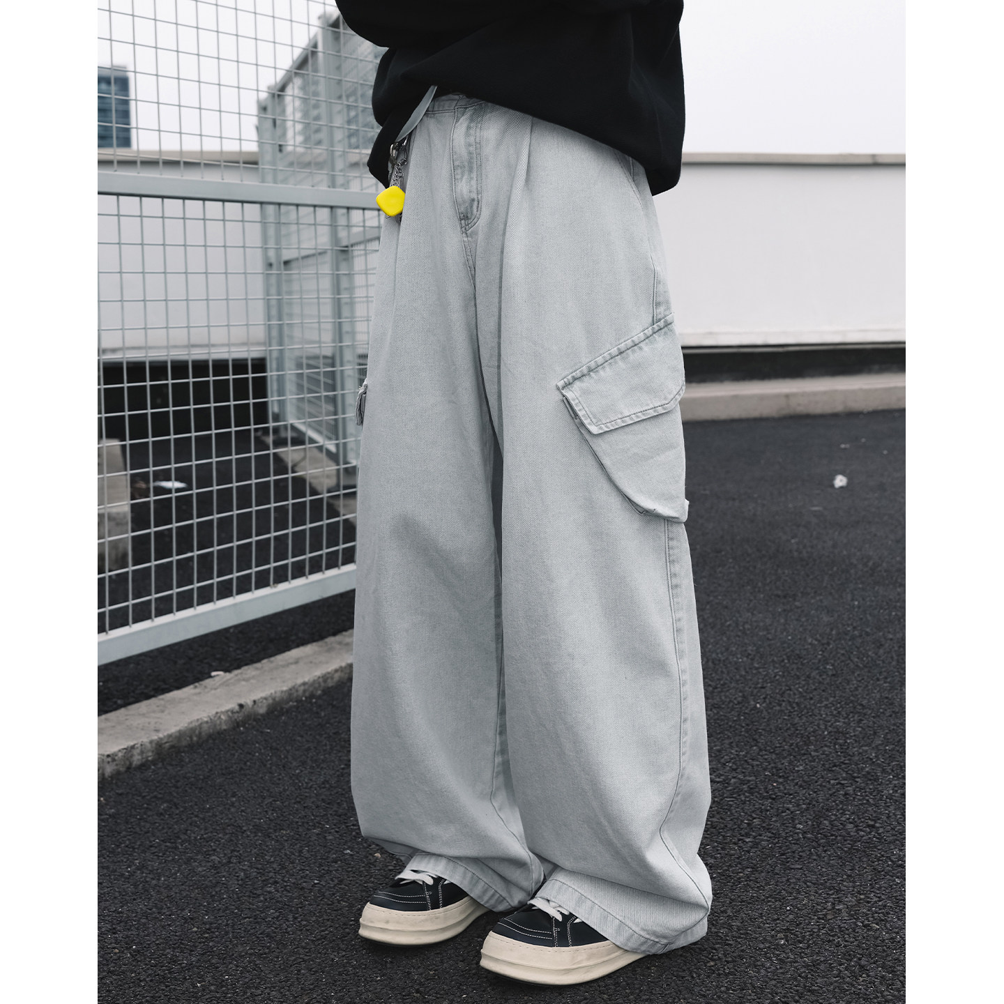 OFF-UP潮牌休闲裤美式复古工装裤男装宽松直筒裤通勤日常百搭垂感,男装,休闲裤,淘宝优惠券,粉丝福利购,淘宝优惠卷