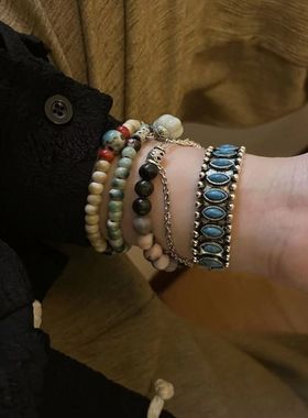 苗族少女银色波西米亚绿