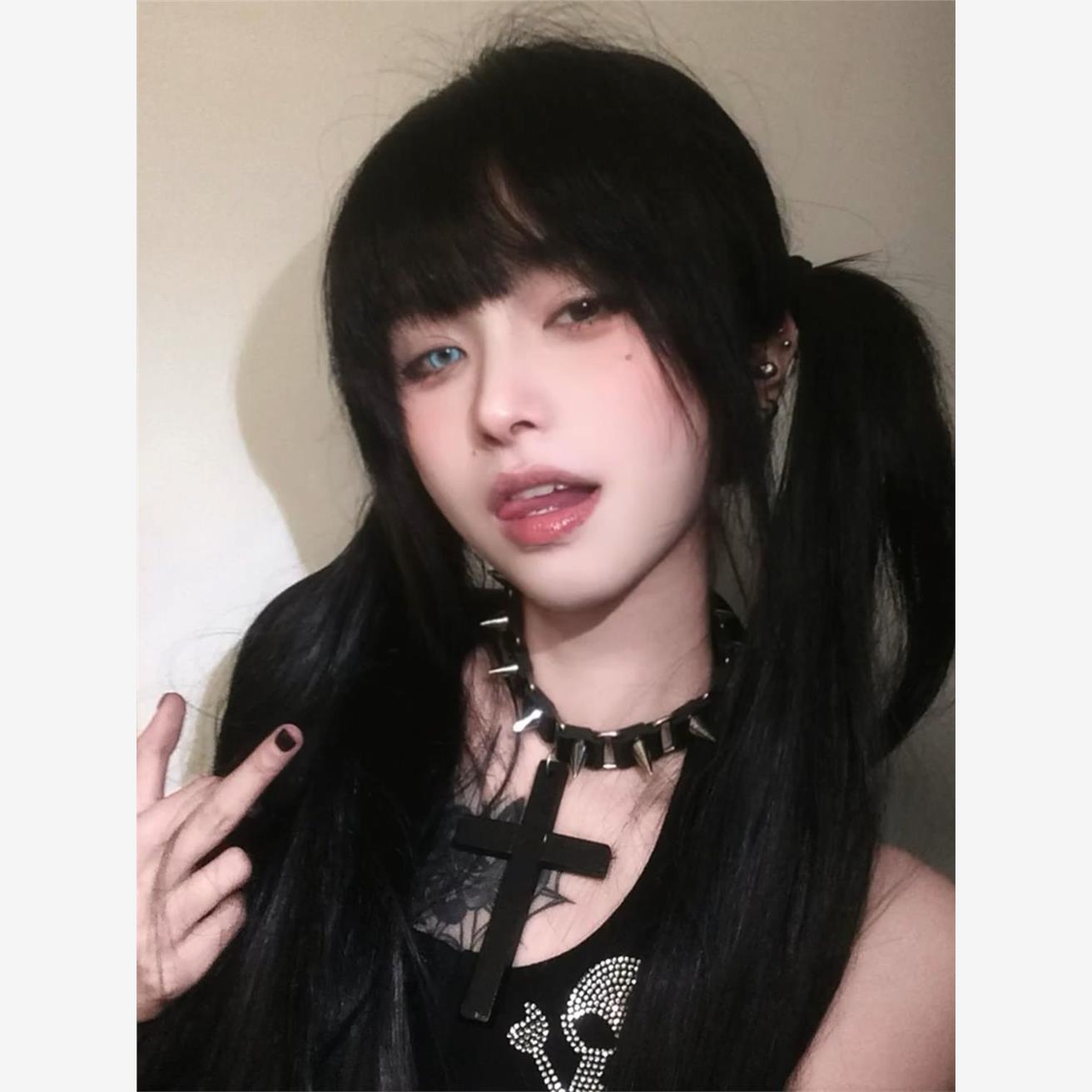 美式y2k辣妹复古十字架锁