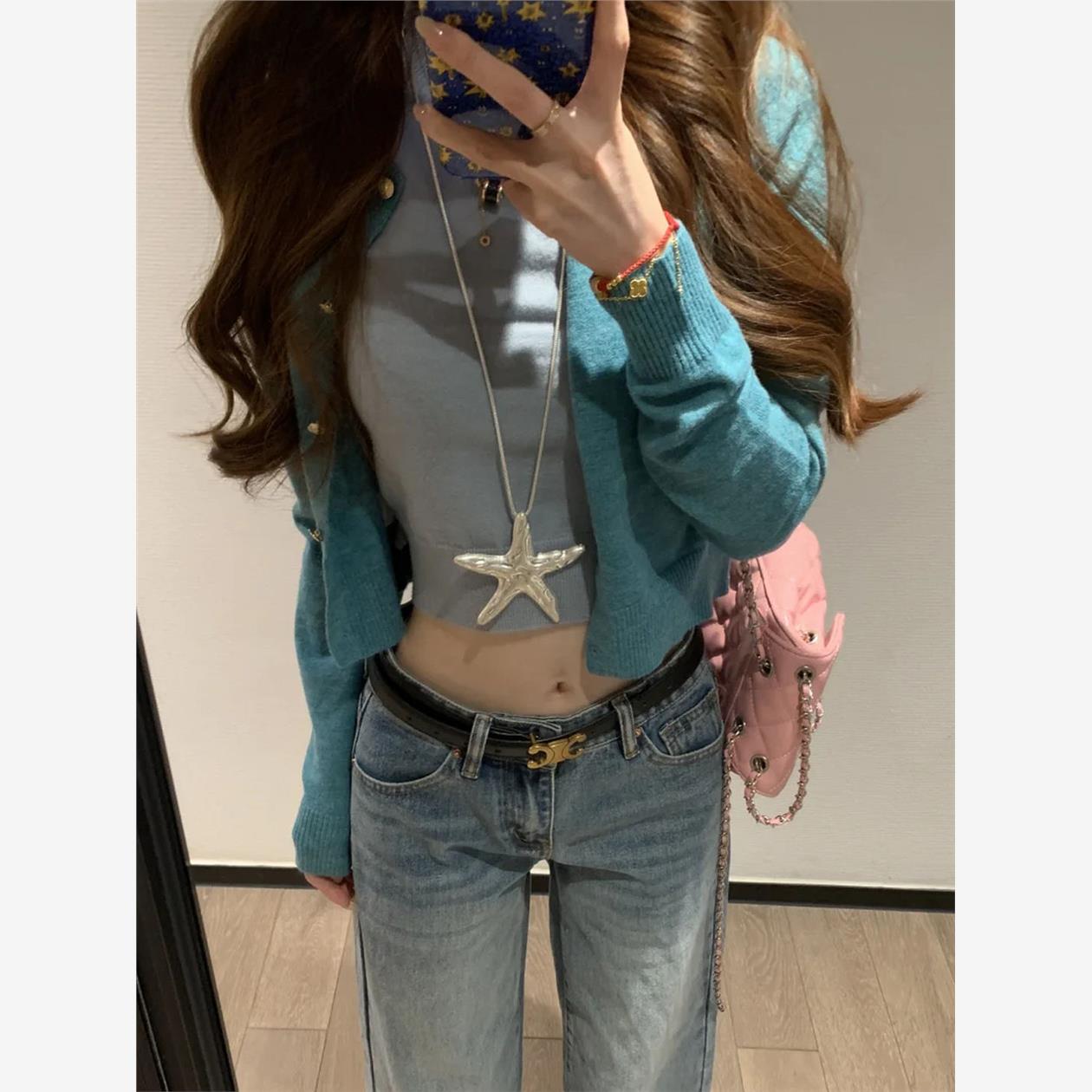 美式复古辣妹海星吊坠项