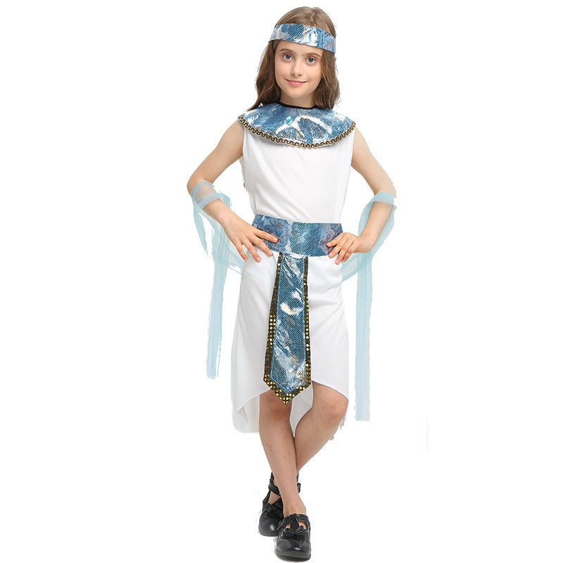 儿童埃及艳后舞台演出服埃及法老表演服万圣节服装埃及女王国王装