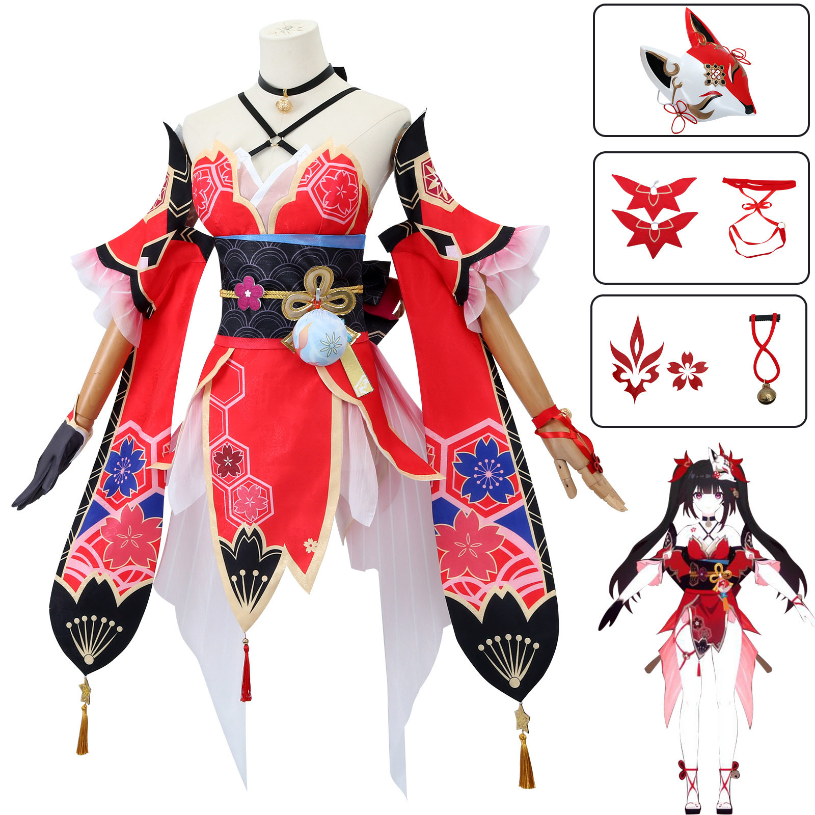 崩坏星穹铁道cos服假面愚者花火cos女装动漫游戏cosplay服装图片