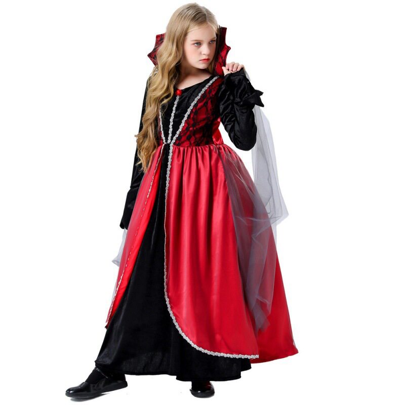 万圣节服装 鬼屋派对游戏cosplay儿童舞台表演吸血鬼角色扮演服