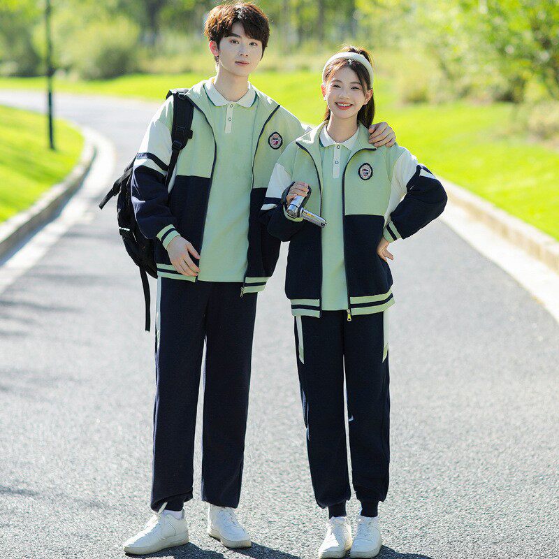 秋季校园学院风初中生班服套装高中生运动会开幕式休闲校服三件套
