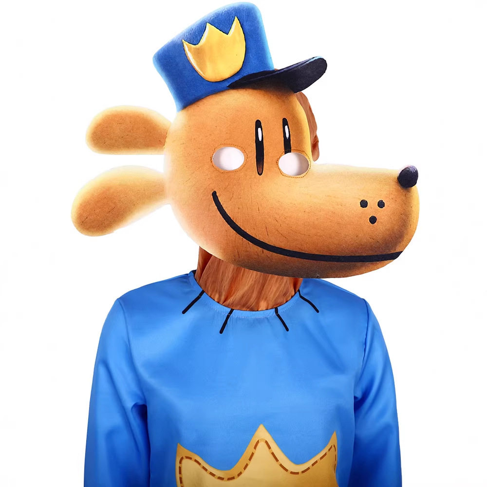 跨境新品狗人cosplay服装万圣节皮蒂猫Dog man角色扮演舞台表演服