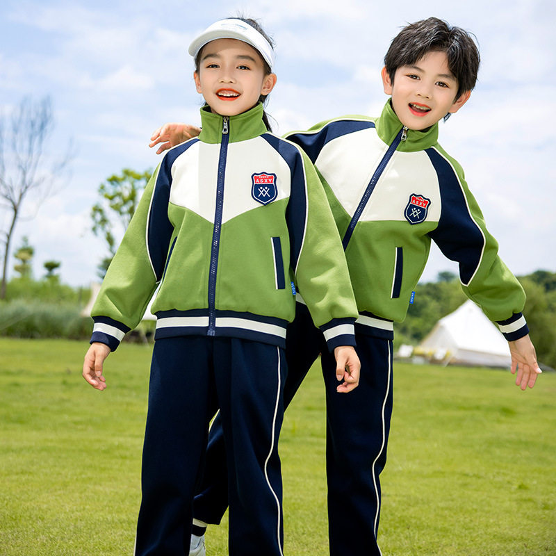 小学生校服春秋装三件套儿童运动服套装英伦风幼儿园园服一件代发