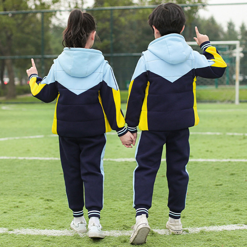 幼儿园2020新款校服三件套大卫衣加绒加厚幼儿园园服运动套装班服