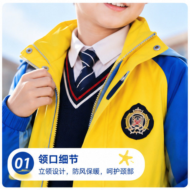 中小学生校服可拆卸三件套秋冬装加绒保暖班服运动套装幼儿园园服