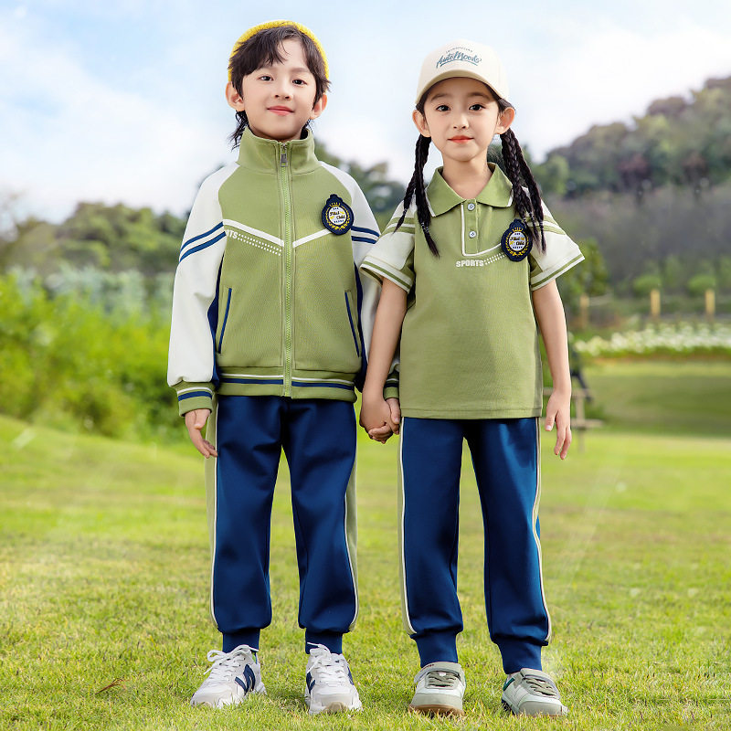 2024新款中小学生校服春秋装儿童拼接运动服套装幼儿园园服三件套