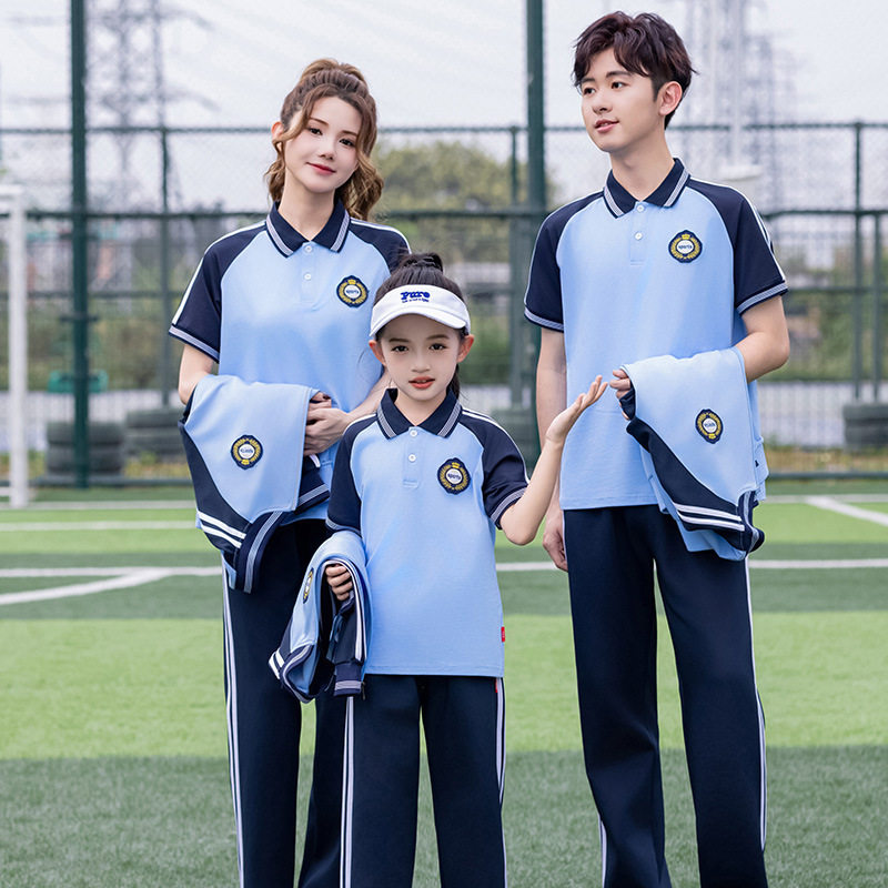新春秋季班服套装初中高中学生校服短袖长裤运动服大码三件套夏装