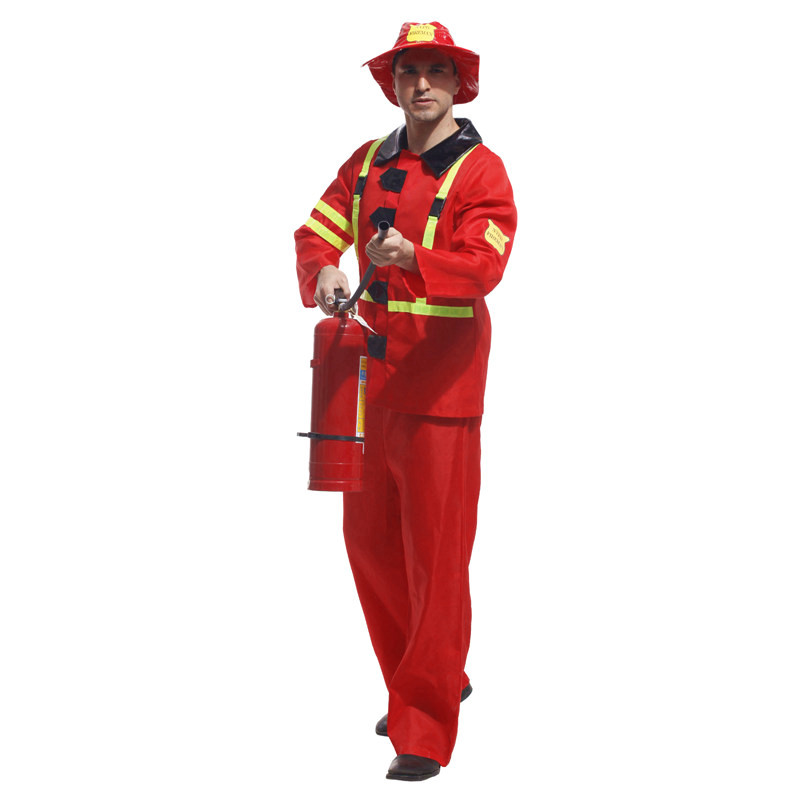 万圣节cosplay服装 男 成人舞台消防员装扮演出服 消防服M-0011