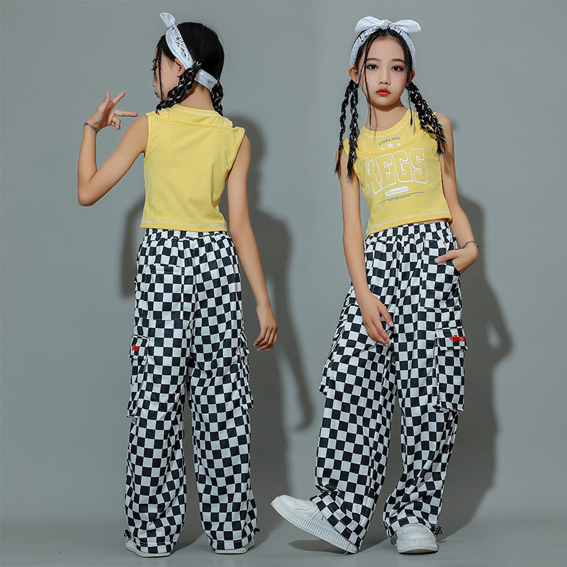 女童爵士舞服儿童街舞演出服潮装嘻哈表演服走秀jazz舞蹈服装个性
