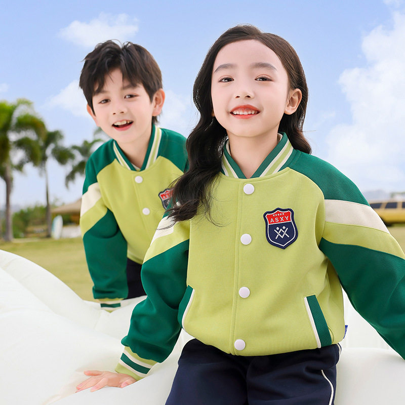 幼儿园园服春秋装新款儿童运动风三件套班服小学生校服秋装棉套装