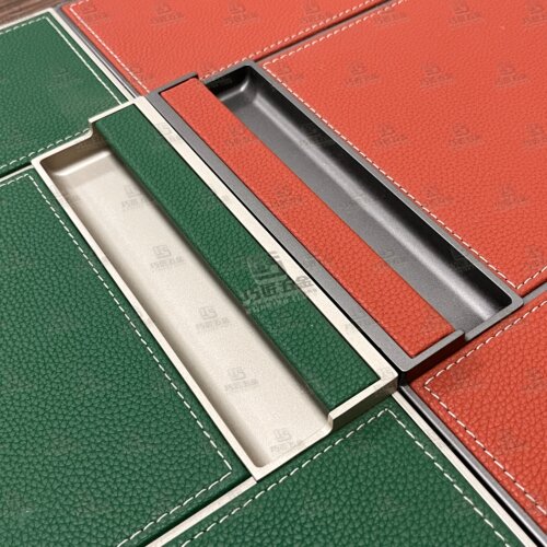 轻奢皮革衣柜拉手Poliform定制皮质衣橱别墅大户型高端合金包边
