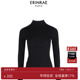 女长袖 ERINRAE 秋冬半高领黑色时尚 羊毛针织上衣EF4M1136WO20