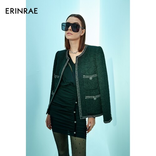 圆领短款外套ERINRAE小香风