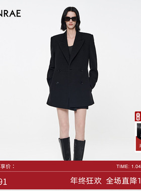 ERINRAE25春季收腰A摆斜纹西装套装EH141012WO20+EH121323WO20