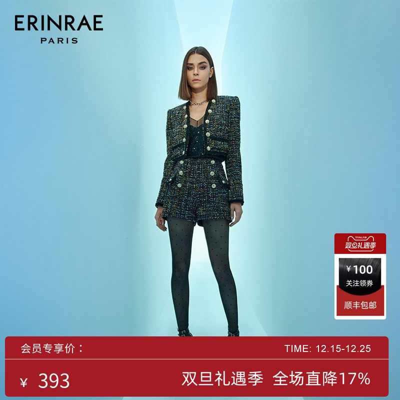 彩色短裤ERINRAE聚酯纤维