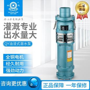 浙江大元 潜水电泵电泵 油浸泵油浸式 潜水泵灌溉用电泵干式