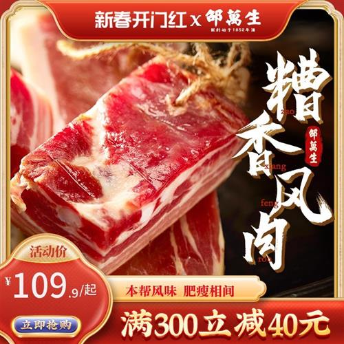 上海特产老字号邵万生糟香风肉本帮风味腌腊传统腊肉南北干货