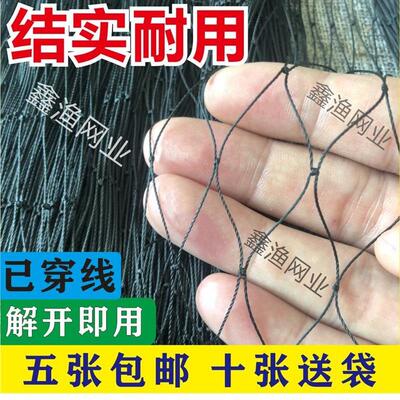 垂钓渔网尼龙黑色网柔软有韧性耐用渔具鱼护养殖渔网单层尼龙线网